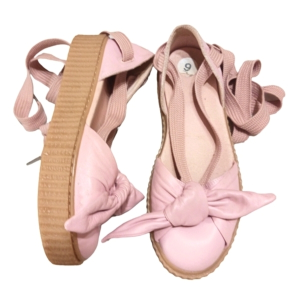 Puma x Fenty by Rihanna Platform Ballerina Shoes Tie Up Sandals - Picture 1 of 10